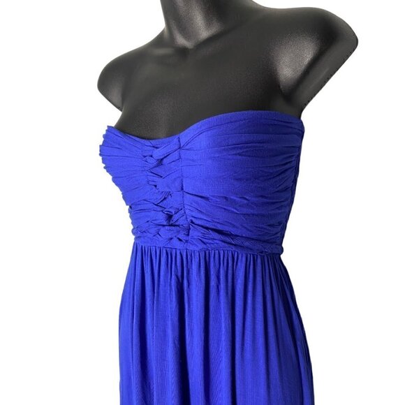 Catwalk Studio Royal Blue Strapless Halter Tie Neck Dress Mini Length Size Small - Picture 4 of 12